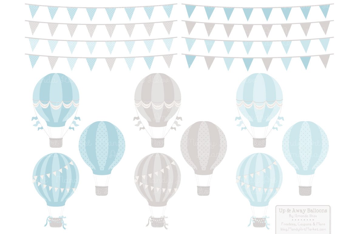 Separate light elements to create a nice air balloons collection.