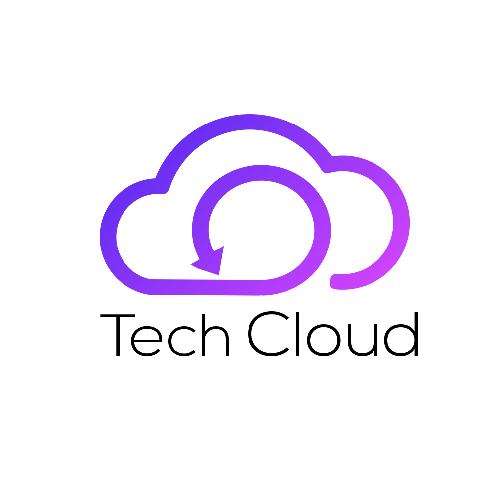 Modern Tech Cloud Logo Template.