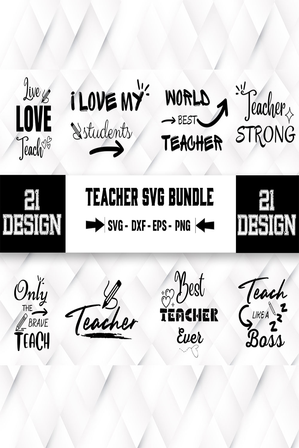 Pack of unique images for prints on the theme of the teacher