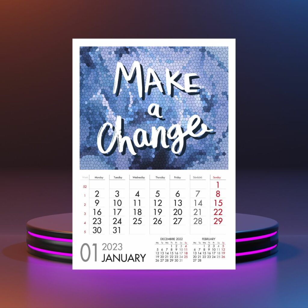 Calendar 2023 Motivational Quotes - MasterBundles