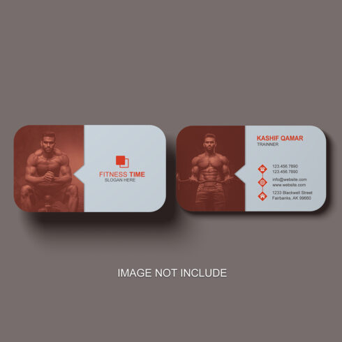 Modern Personal Trainer Business Card Template image cover.