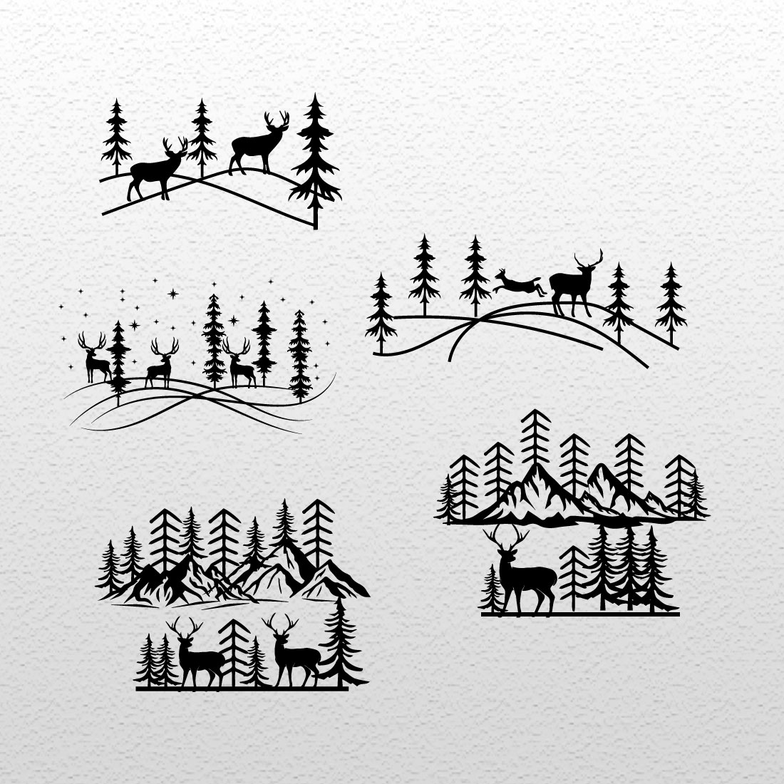 Christmas Deer SVG Bundle all previews.