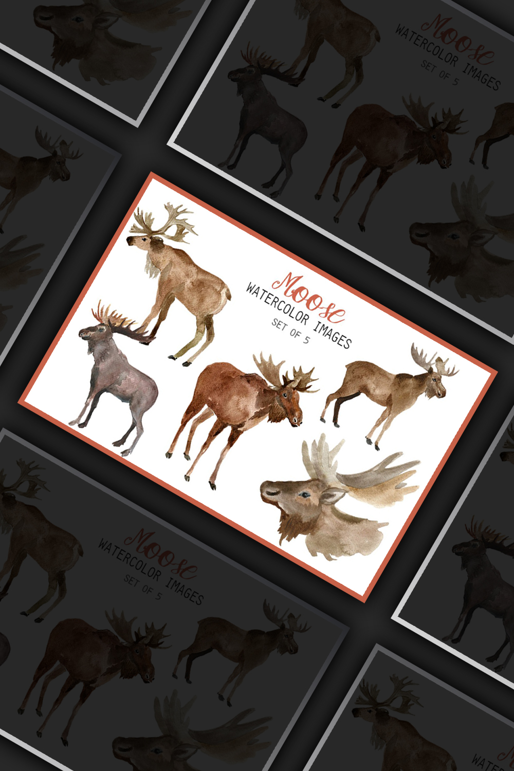 3075275 watercolor moose clipart pinterest 1000 1500 438
