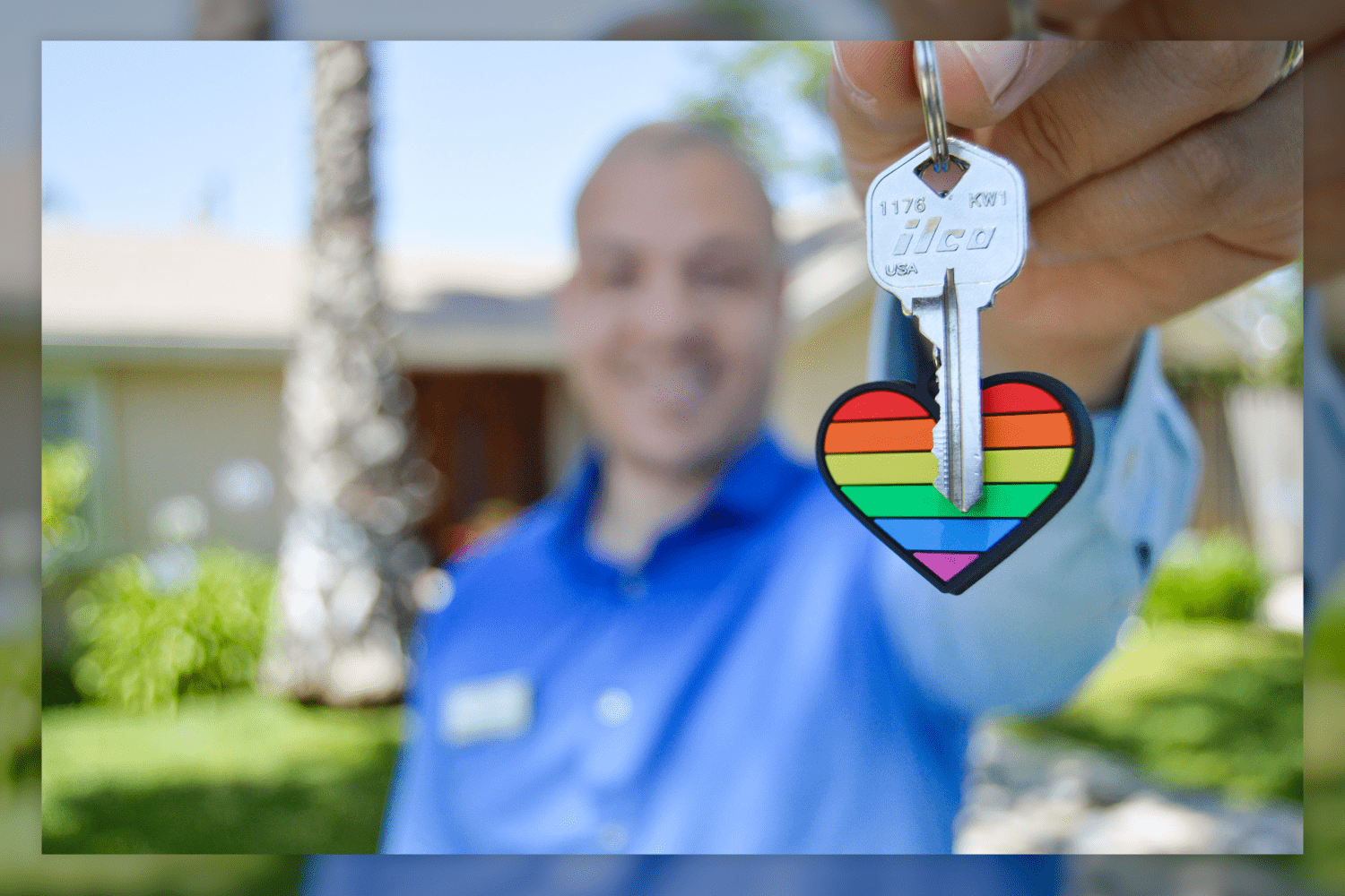 32 real estate agent delivering rainbow keys 912