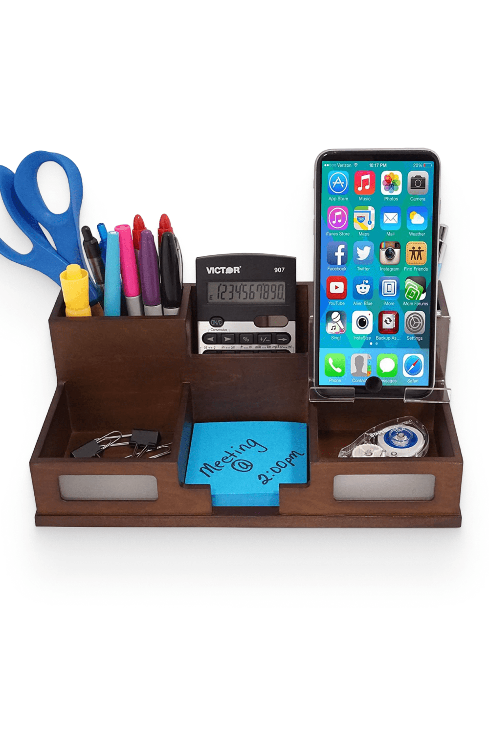 Victor All-in-One Desk Organizer with Smart Phone Holder.
