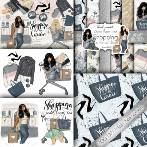 Shopping Clipart & Patterns.
