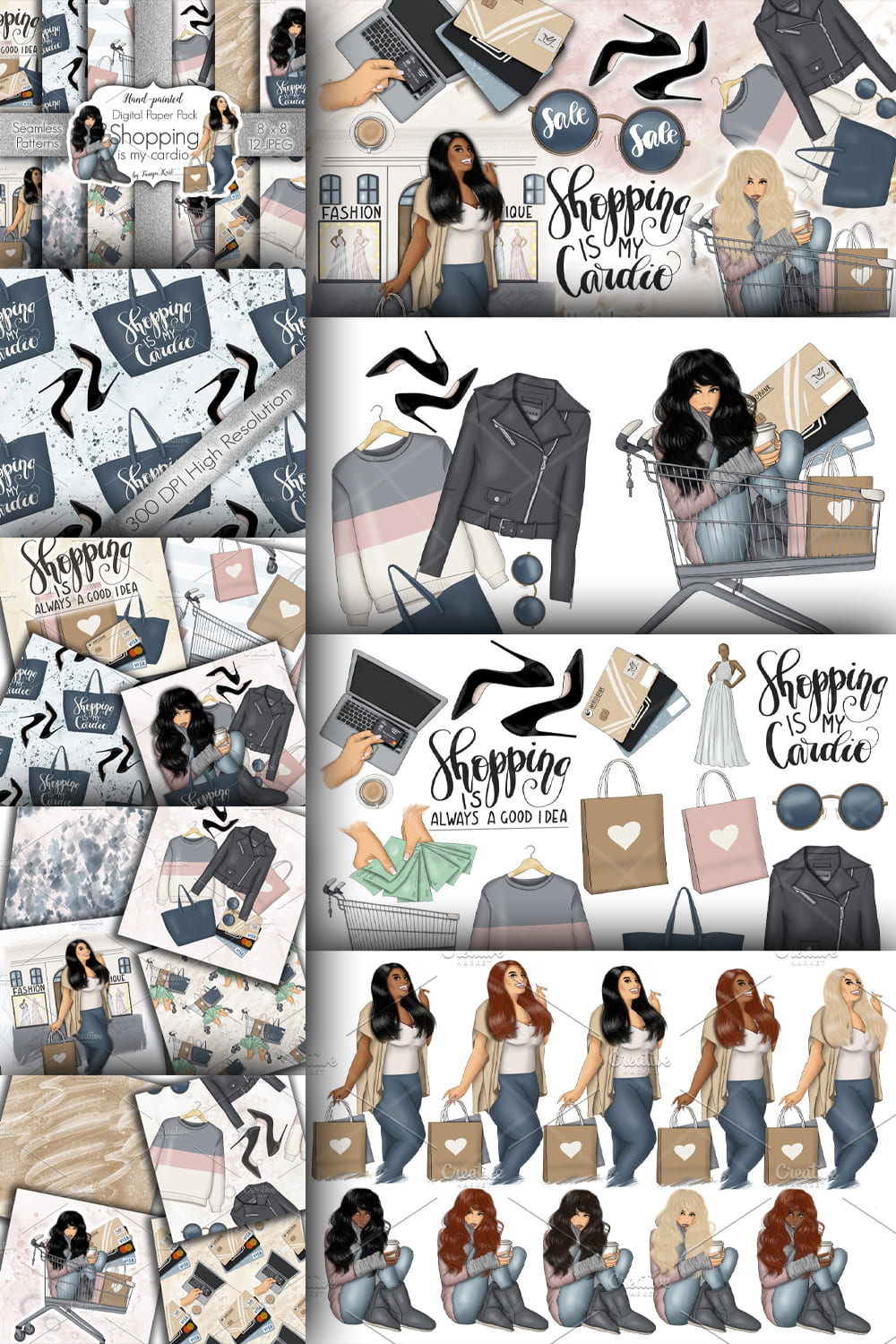 Shopping Clipart & Patterns - Pinterest.