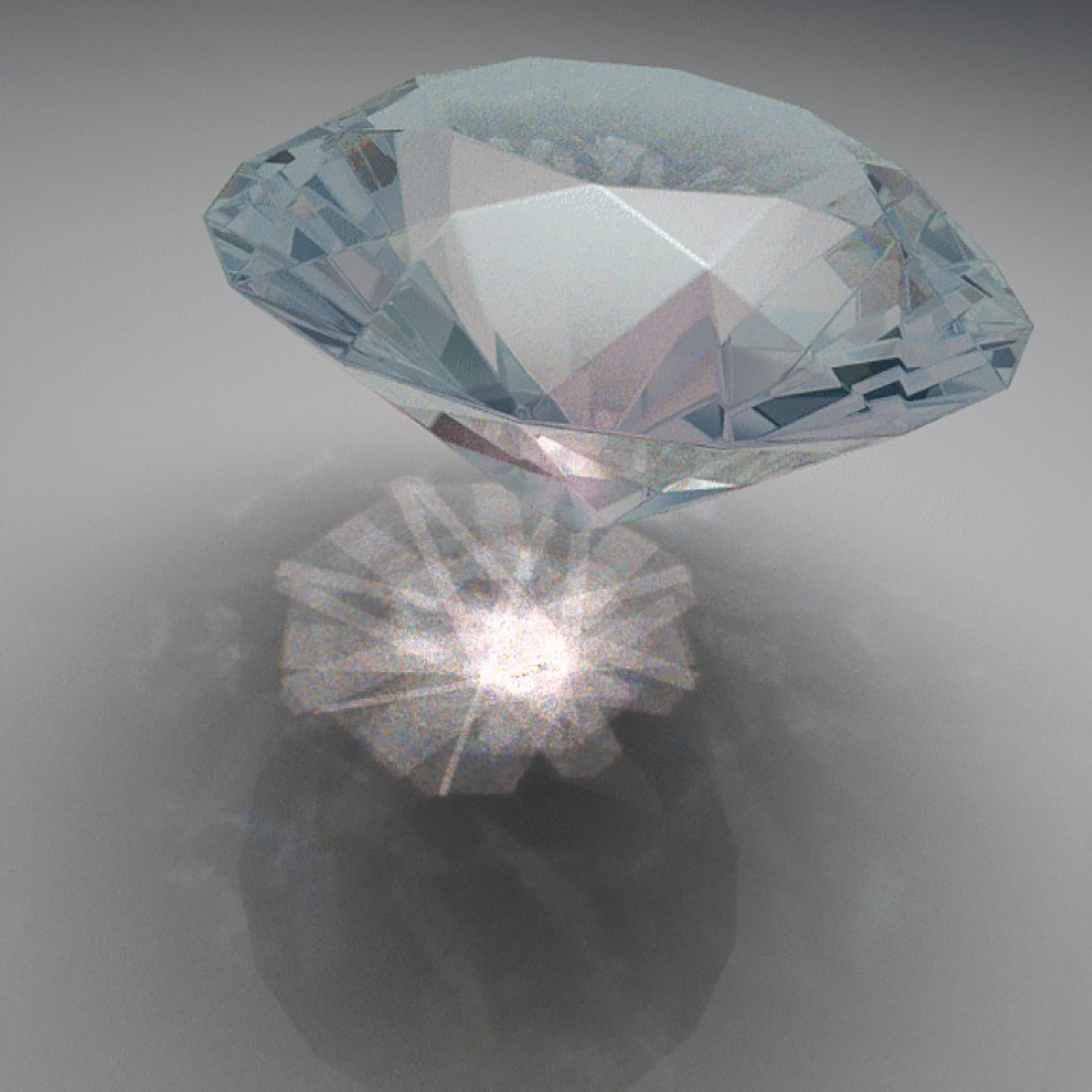 Image of a gorgeous 3d model of a diamond