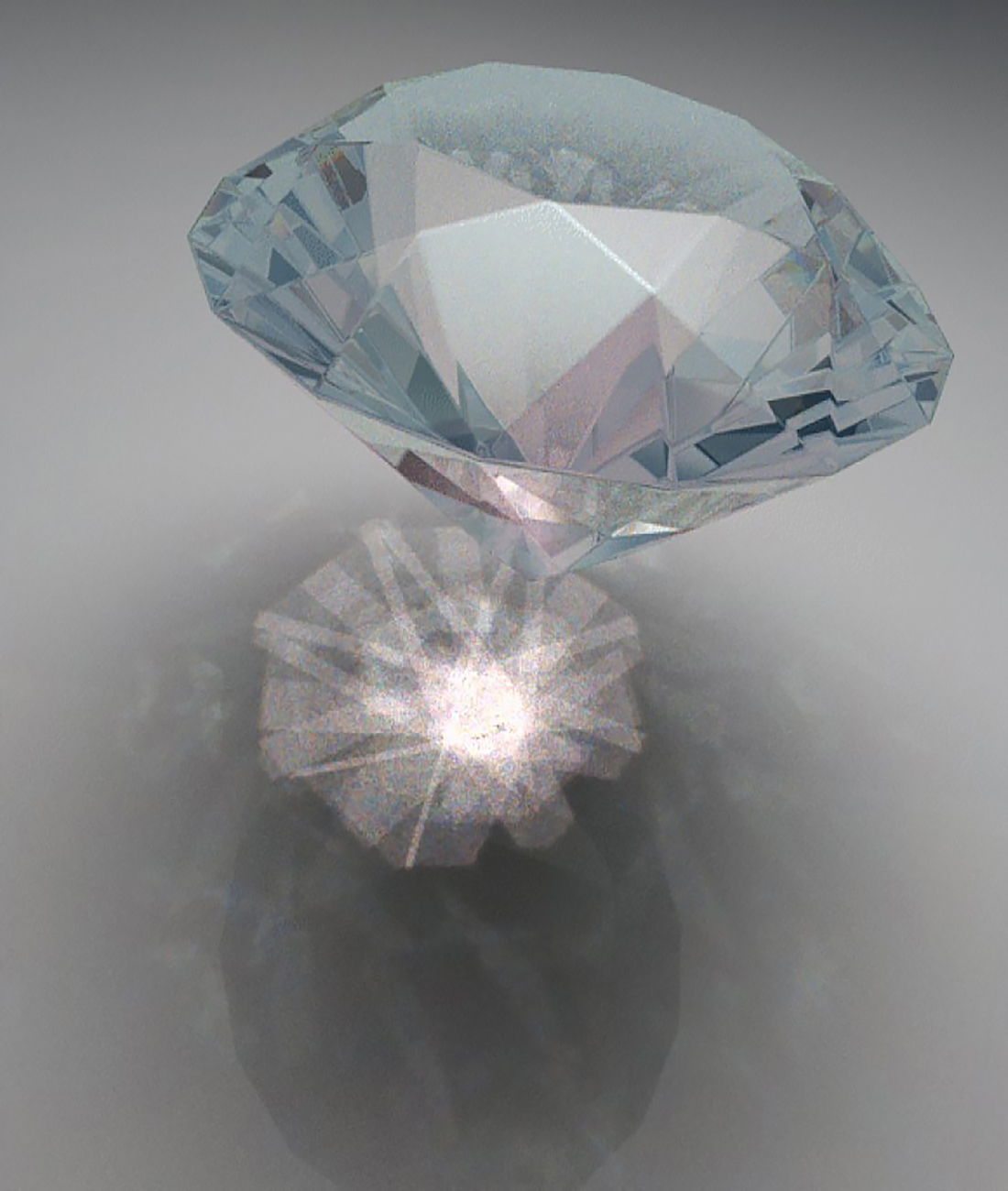 Image of a charming 3d model of a diamond