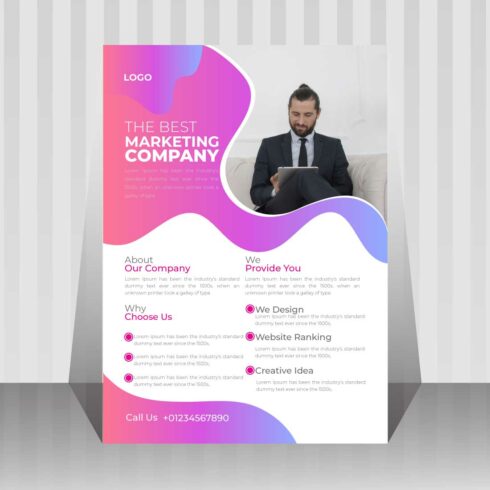 Image of a corporate business flyer with amazing design