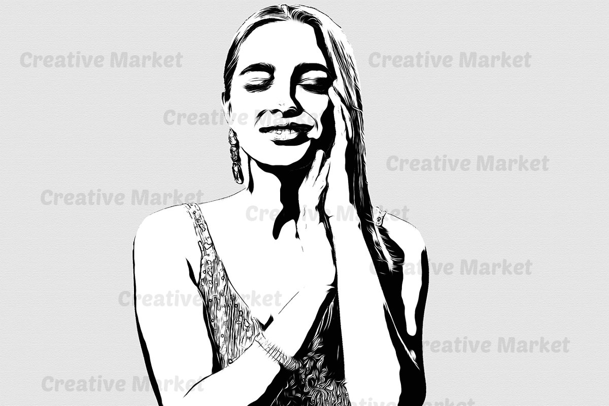 Tracing Portrait Photoshop Action - example 3.