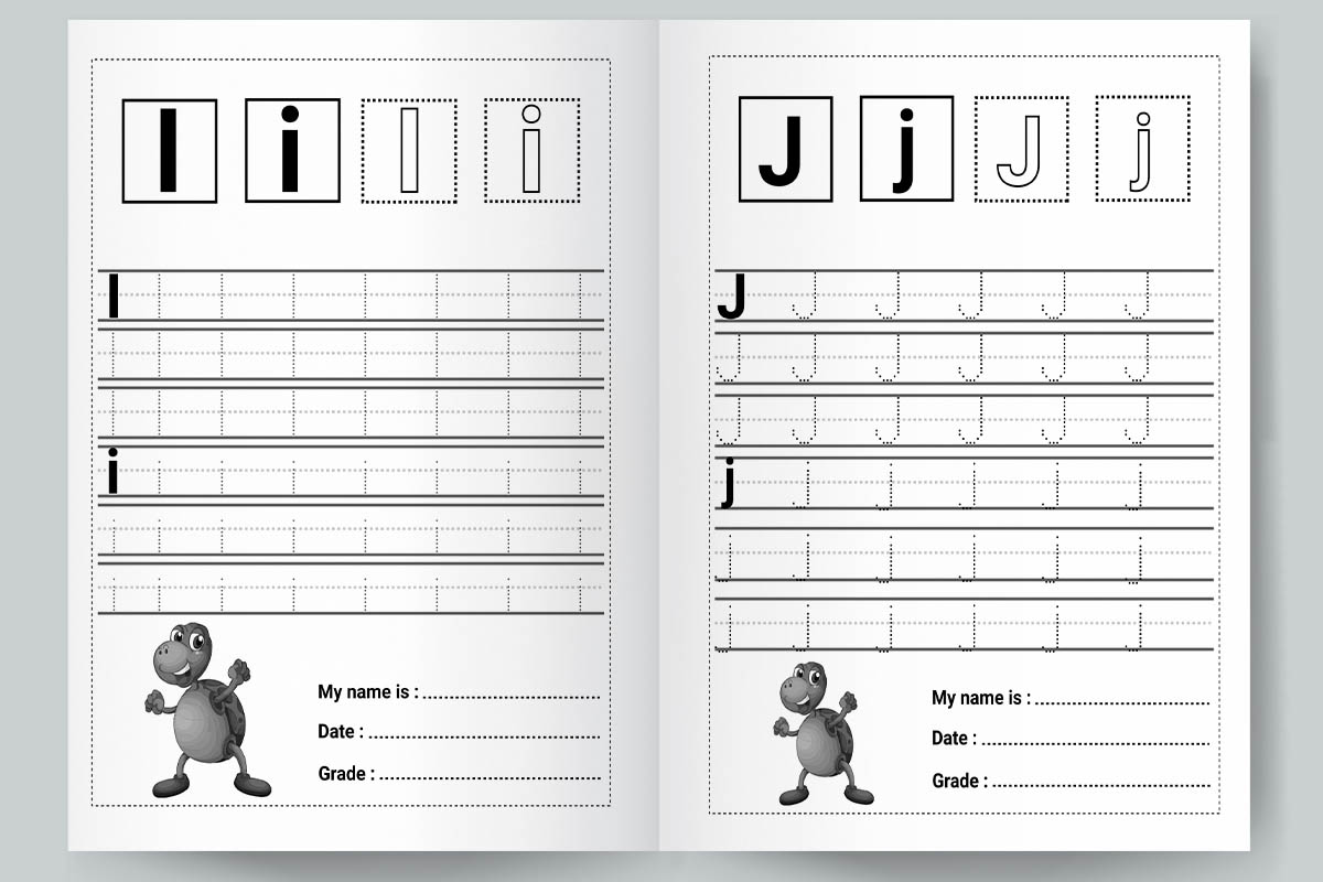 Simple template in BW style for school books.