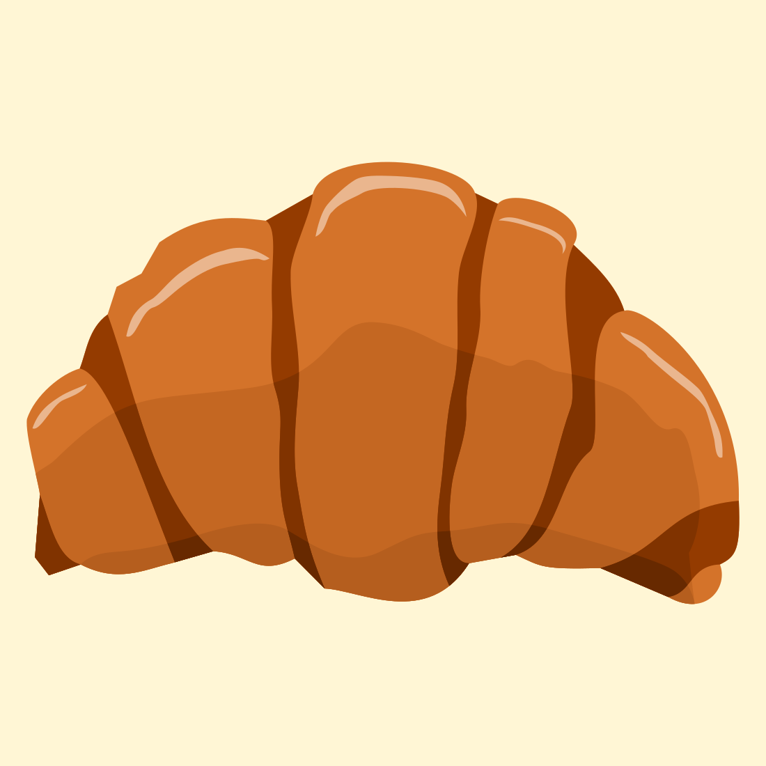 Croissant Vector Graphic Illustration preview image.