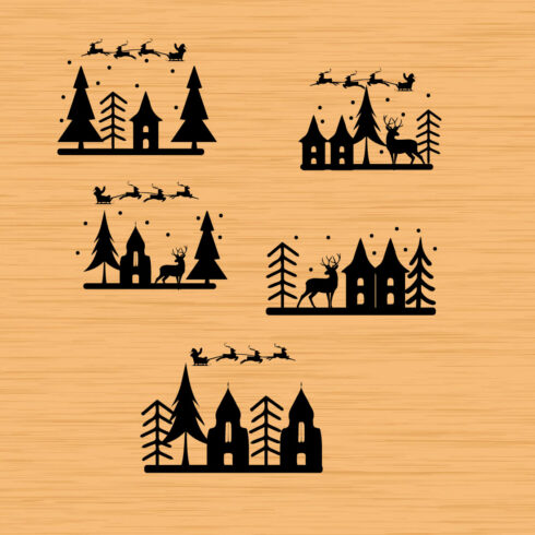 Christmas Deer Garden SVG Bundle image cover.