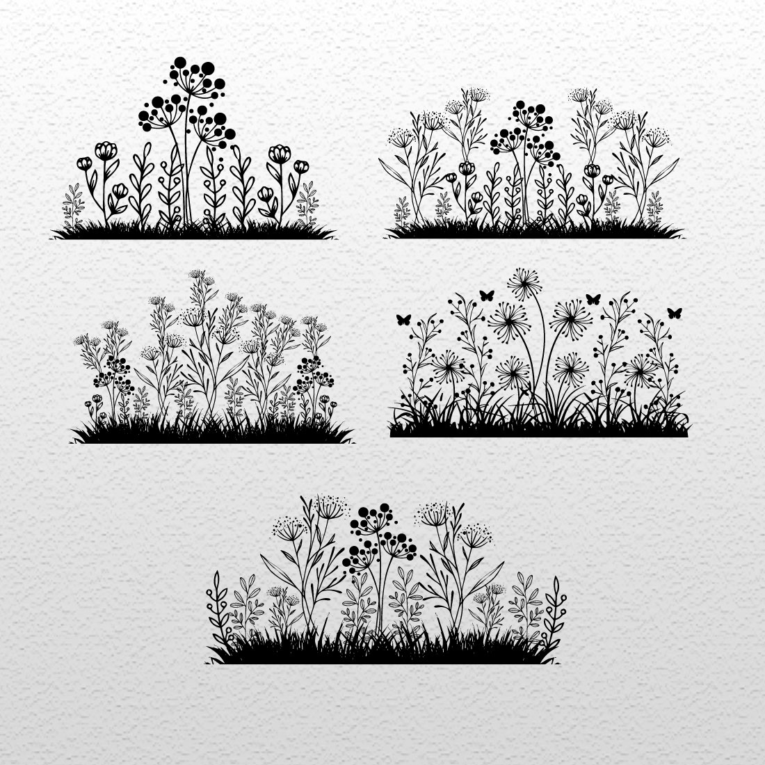 Floral SVG Bundle all previews.