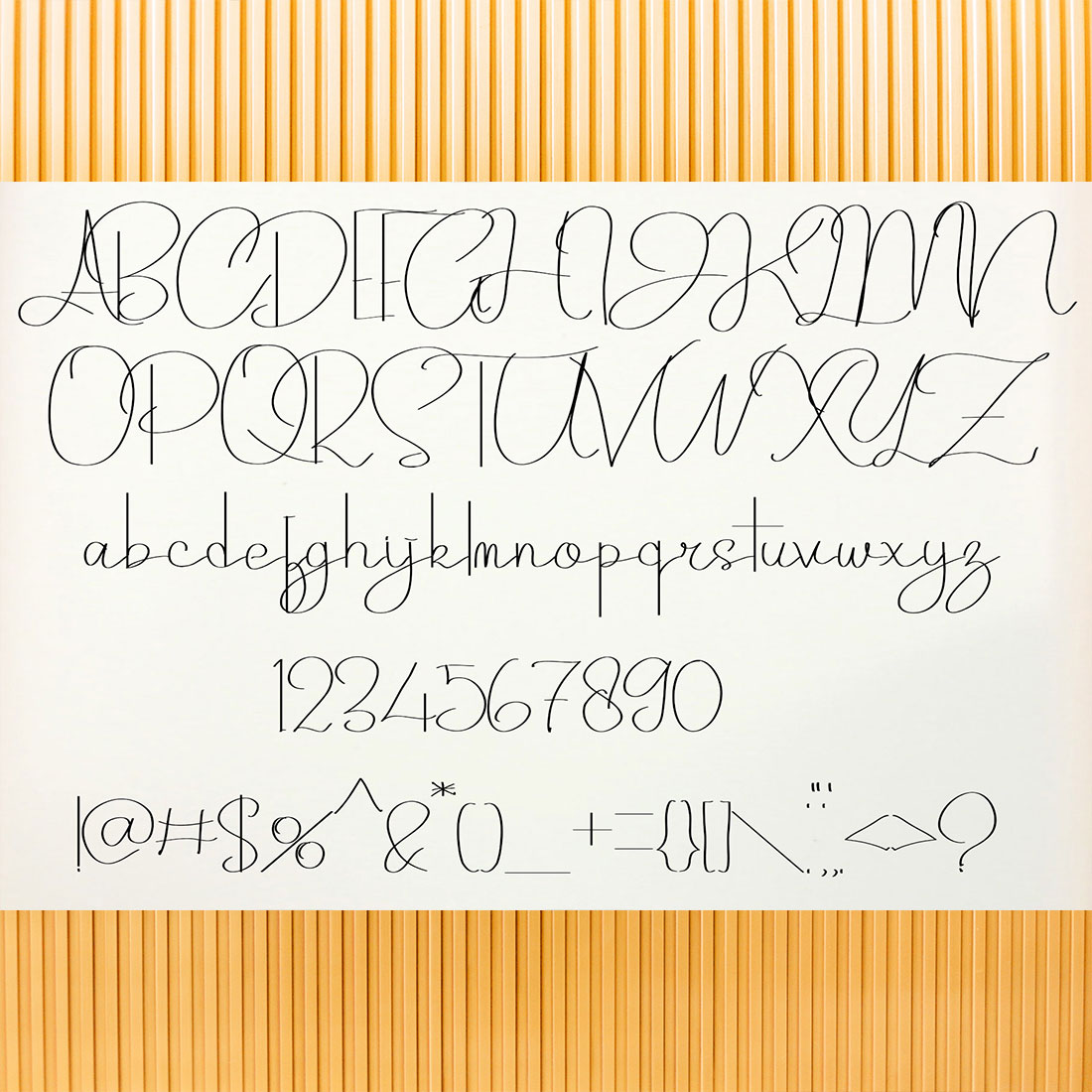 Image of the alphabet showing the beautiful Jagathy Canthyk font.