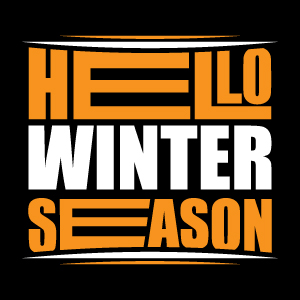 T-shirt Hello Winter Typography Design Bundle preview image.