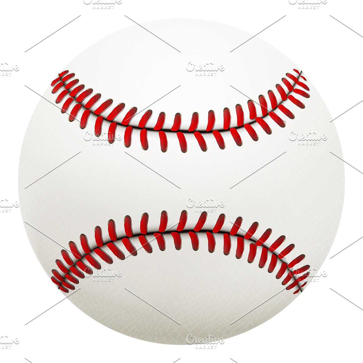 Classic baseball ball.