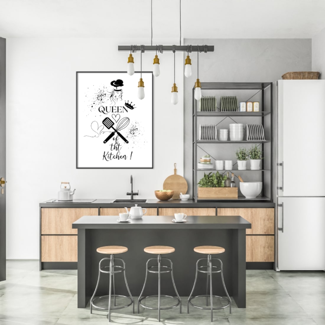Modern stylish kitchen interior.