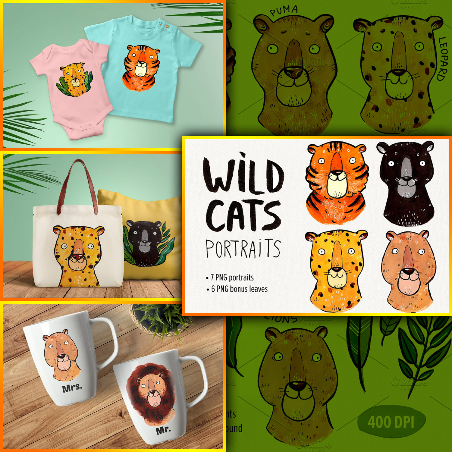 Wild Cats portraits set cover.