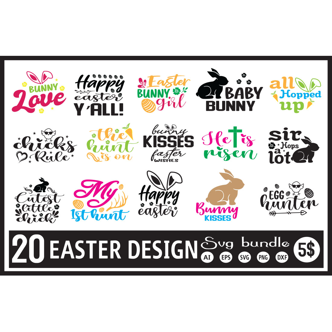 Pack of beautiful images for prints on the theme of Easter