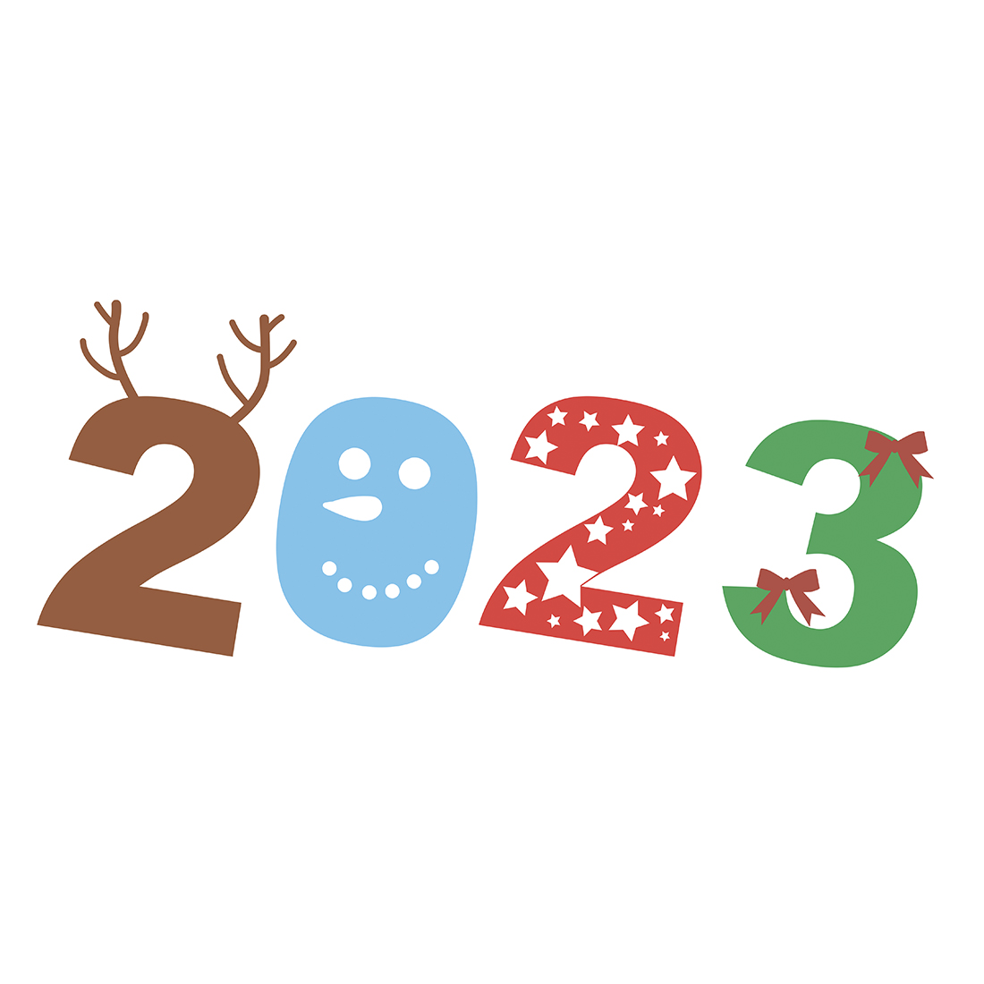 Happy New Year 2023 Logo Design cover image.