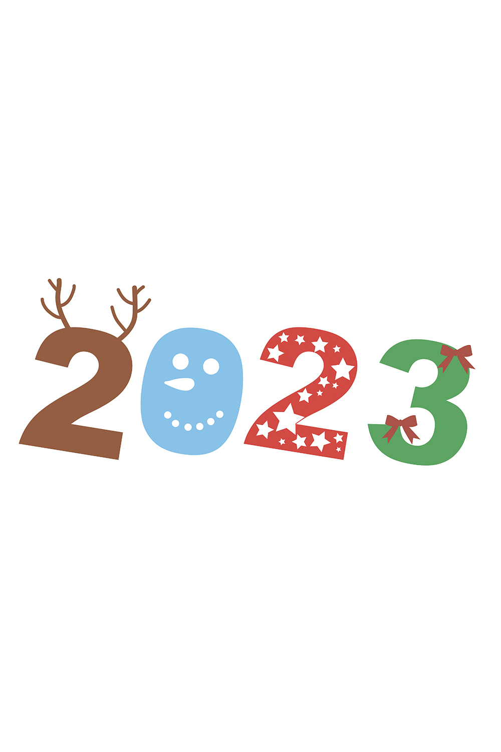 Happy New Year 2023 Logo Design pinterest image.