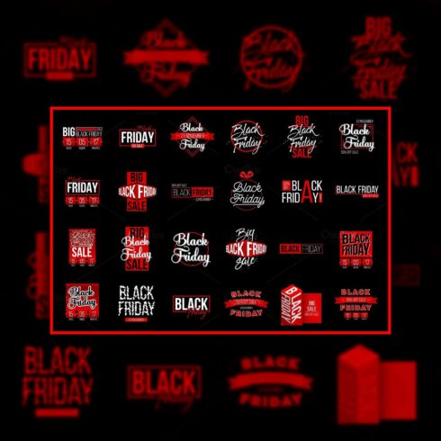 Black Friday Sale Lable Tag Set.