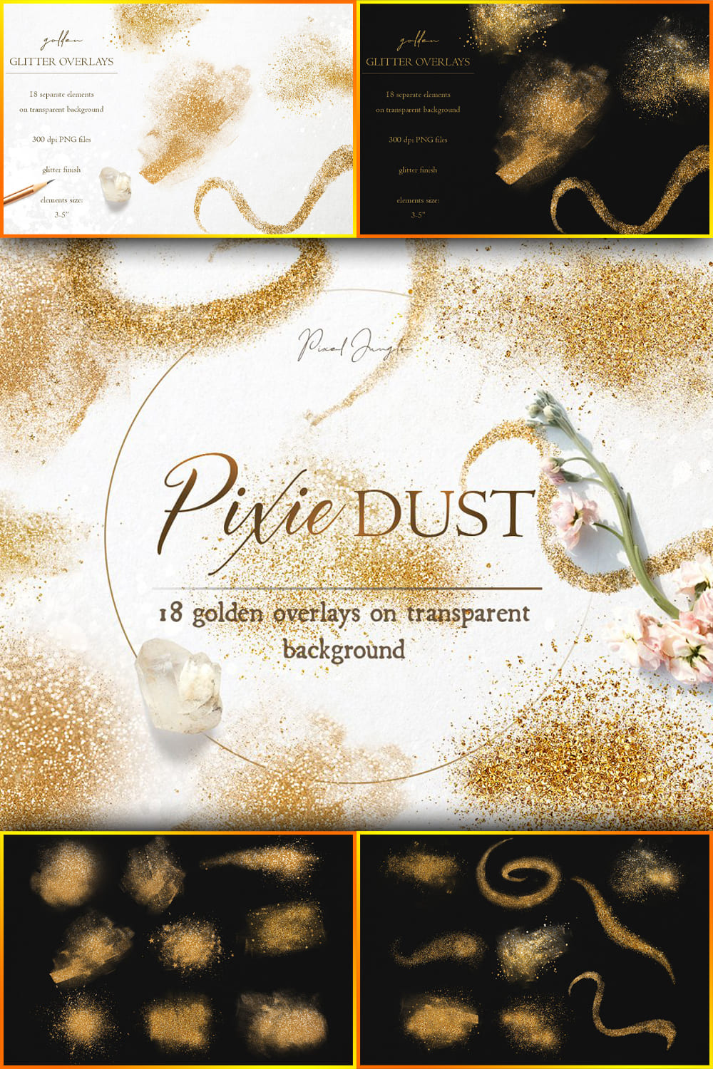 Glitter Pixie Dust Overlays - 18 PNG - Pinterest.