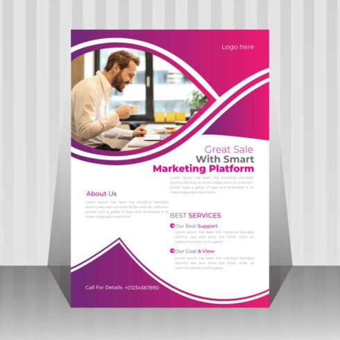 Image of a corporate business flyer with an irresistible design