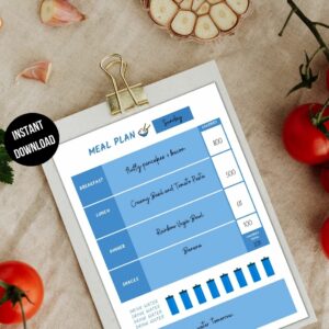 Printable meal planner and grocery list sheet - MasterBundles