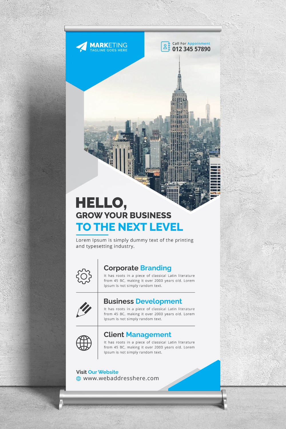 Business Roll Up Banner Design Free psd Download – GraphicsFamily