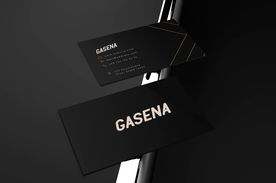 Sportive Modern Font Mockup Business Card preview image.