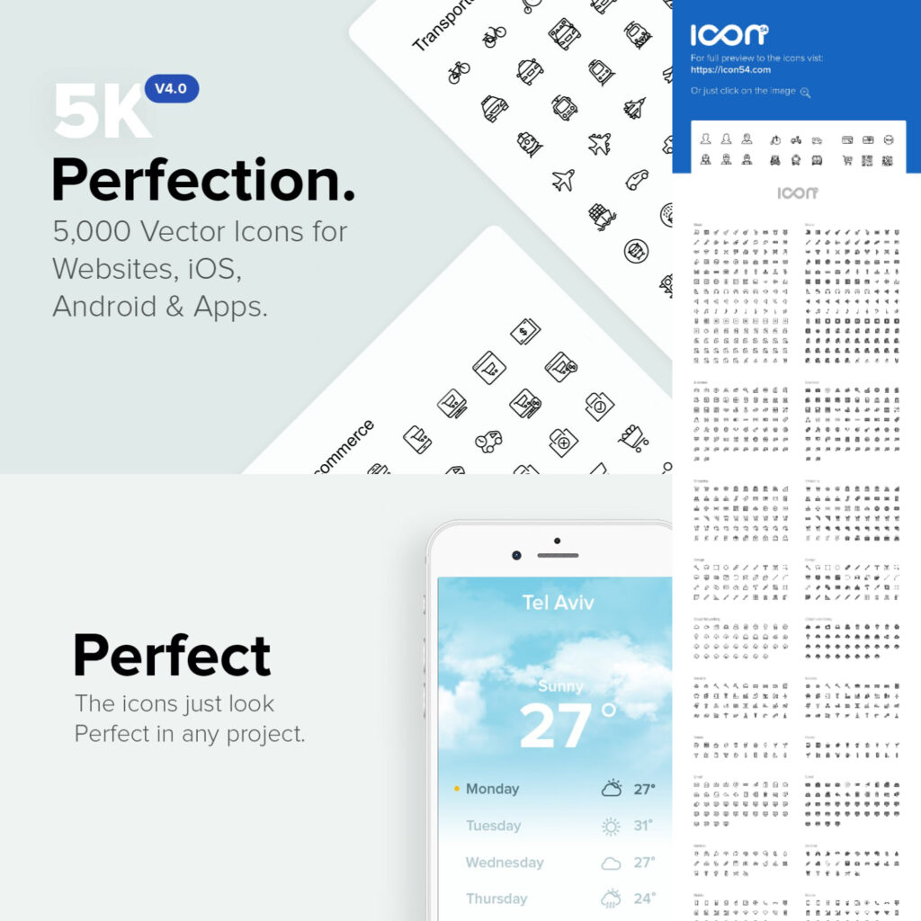 5,000 Perfect Icons. *New V4.0 – MasterBundles