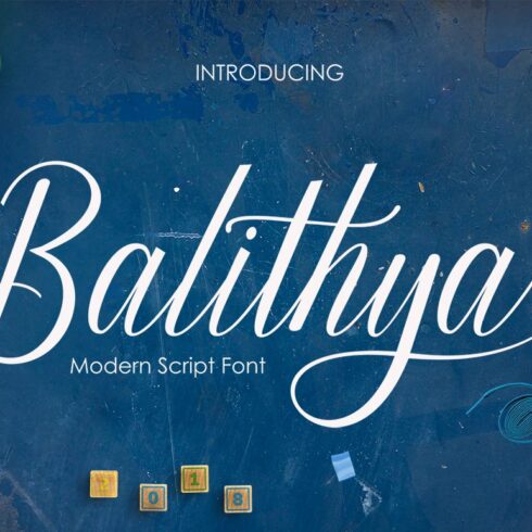 White lettering "Balithya" on a blue background.