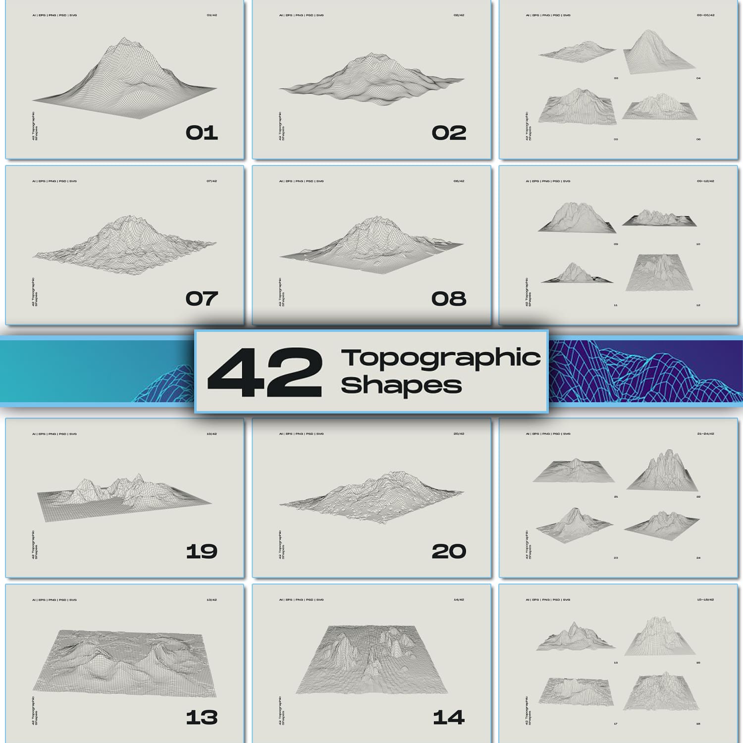 42 Topographic Shapes.