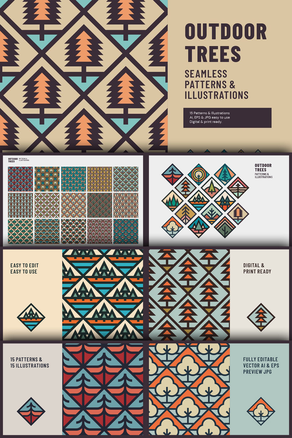 Outdoor Trees Patterns & Illustrations - Pinterest.