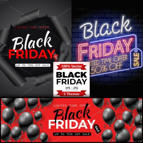 Black Friday Sale Banners.