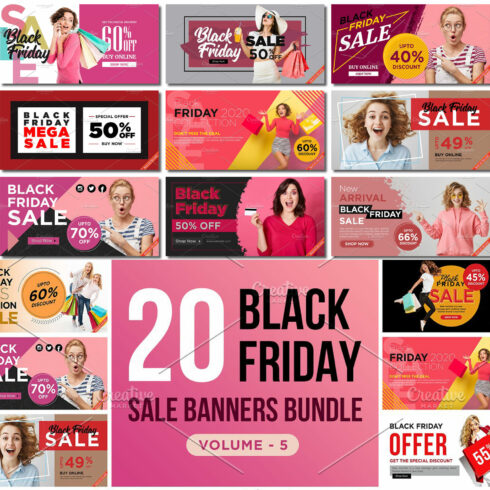 Black Friday Sale Banners V.5 - main image preview.