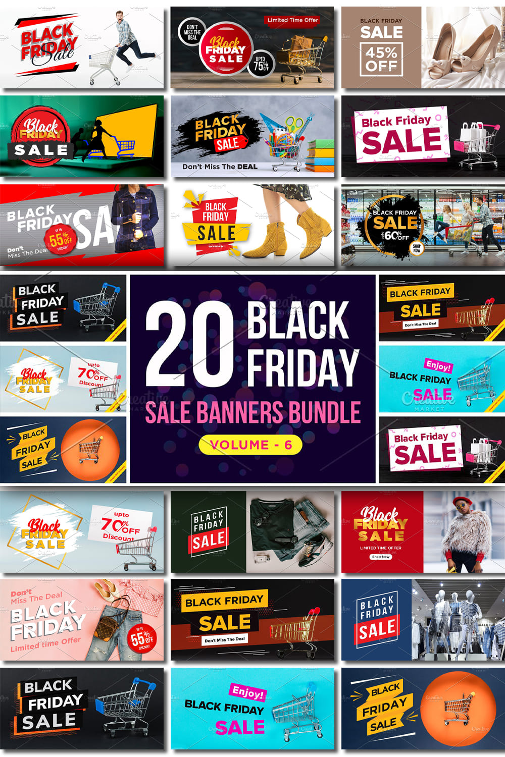 Black Friday Sale Banners - pinterest image preview.