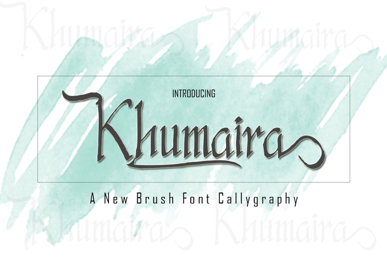 Cover image of Khumaira Brush font.