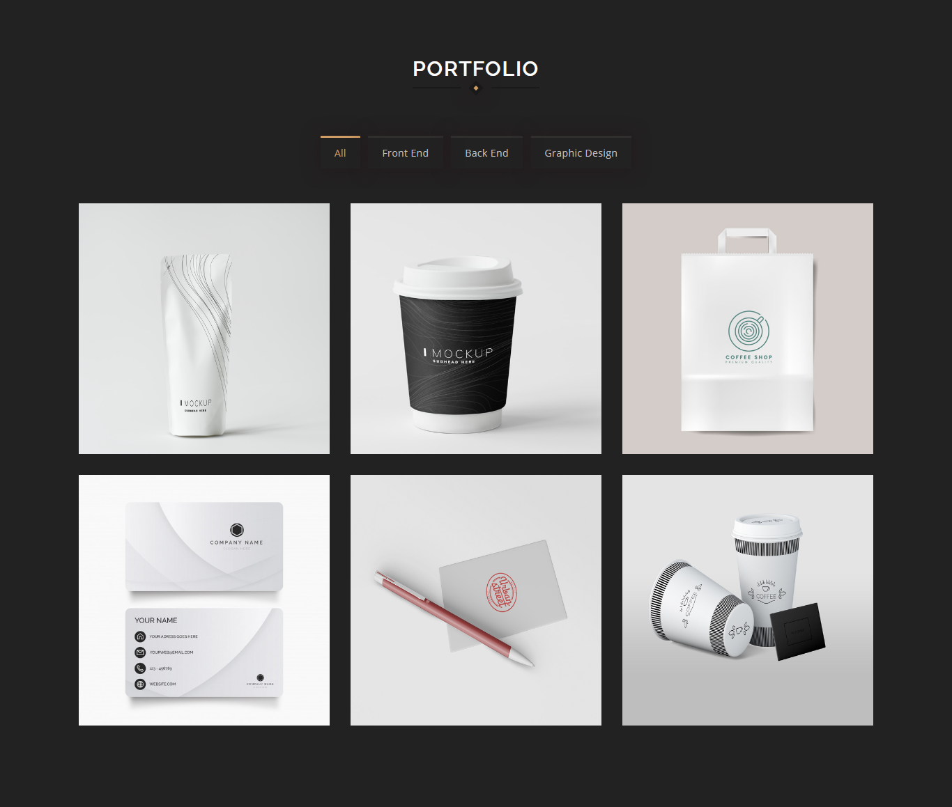 Beautiful slide for your portfolio with 6 photos.