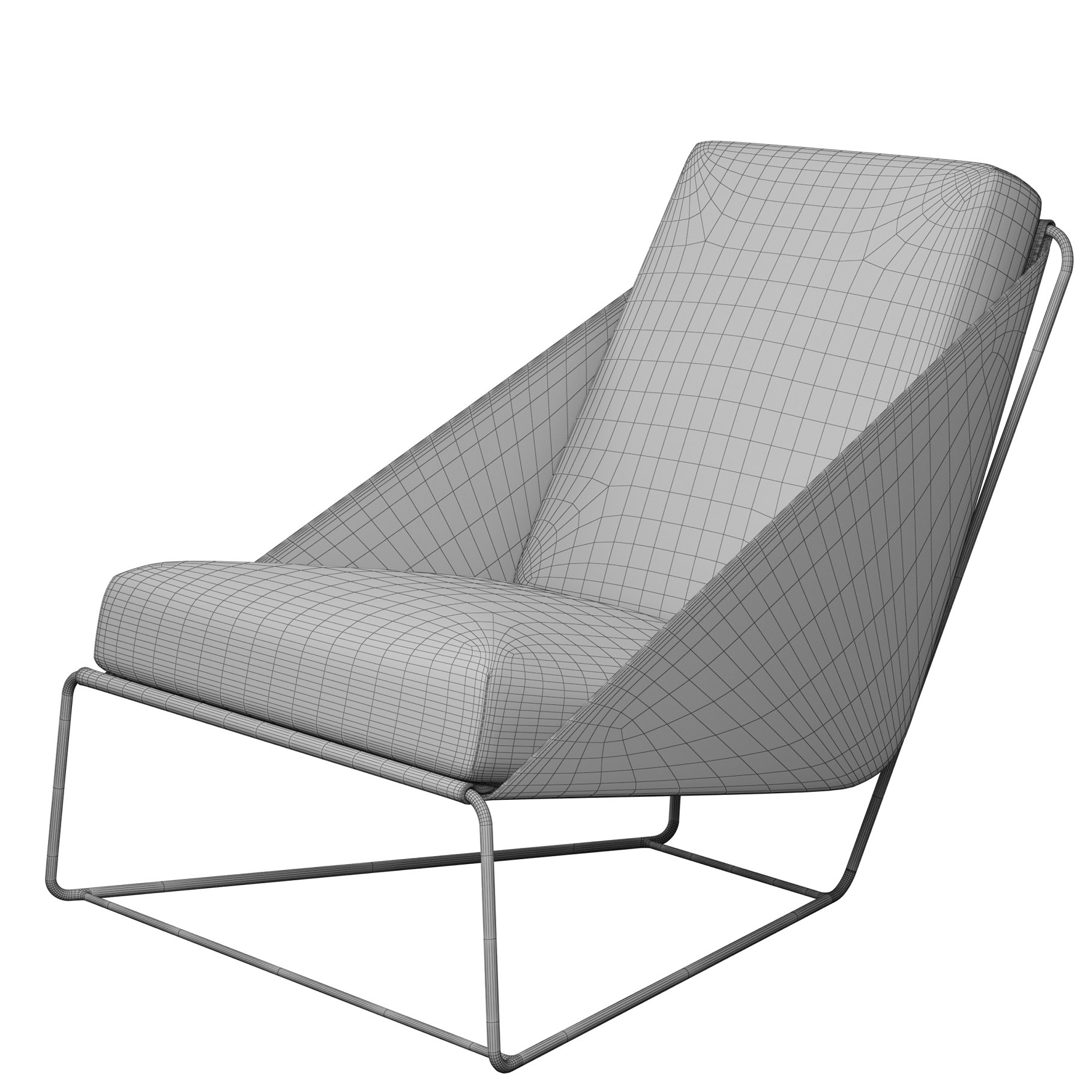 Rendering of a wonderful 3d model of a chair without textures