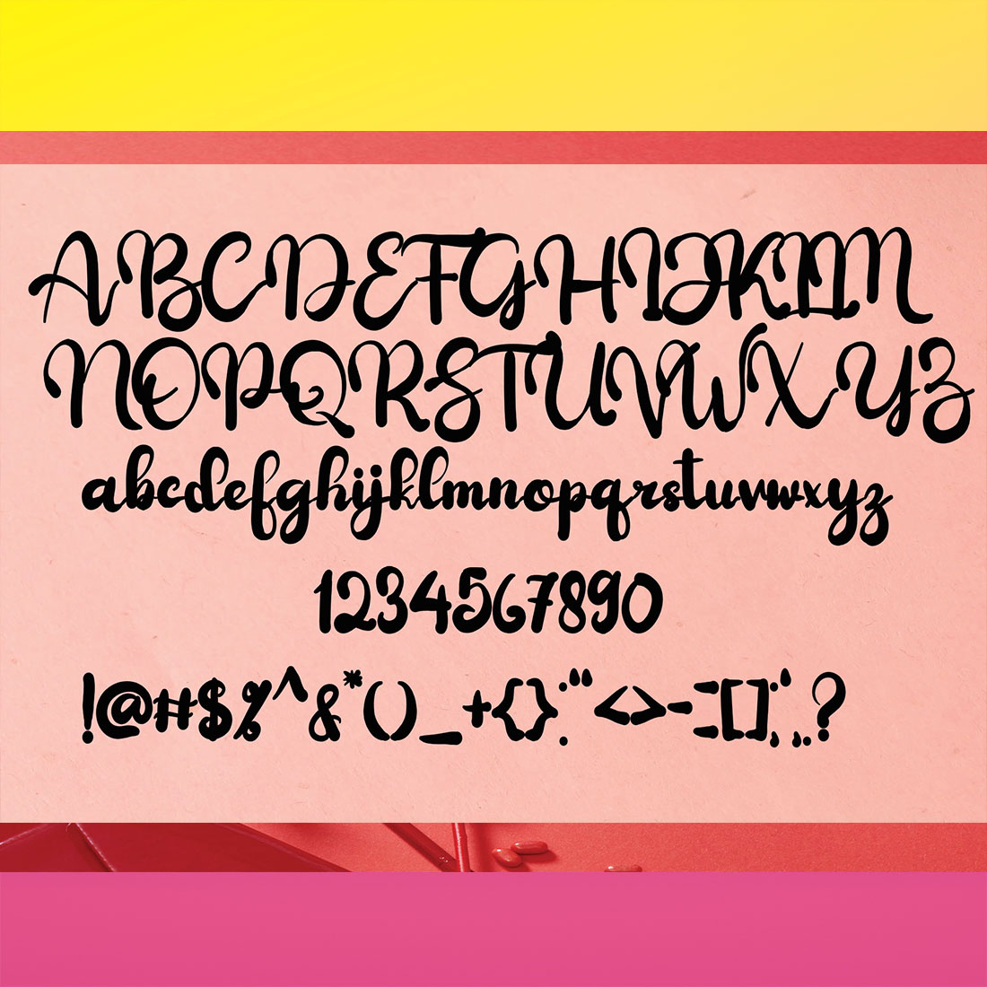 Font Script Bunga Bold Design preview image.
