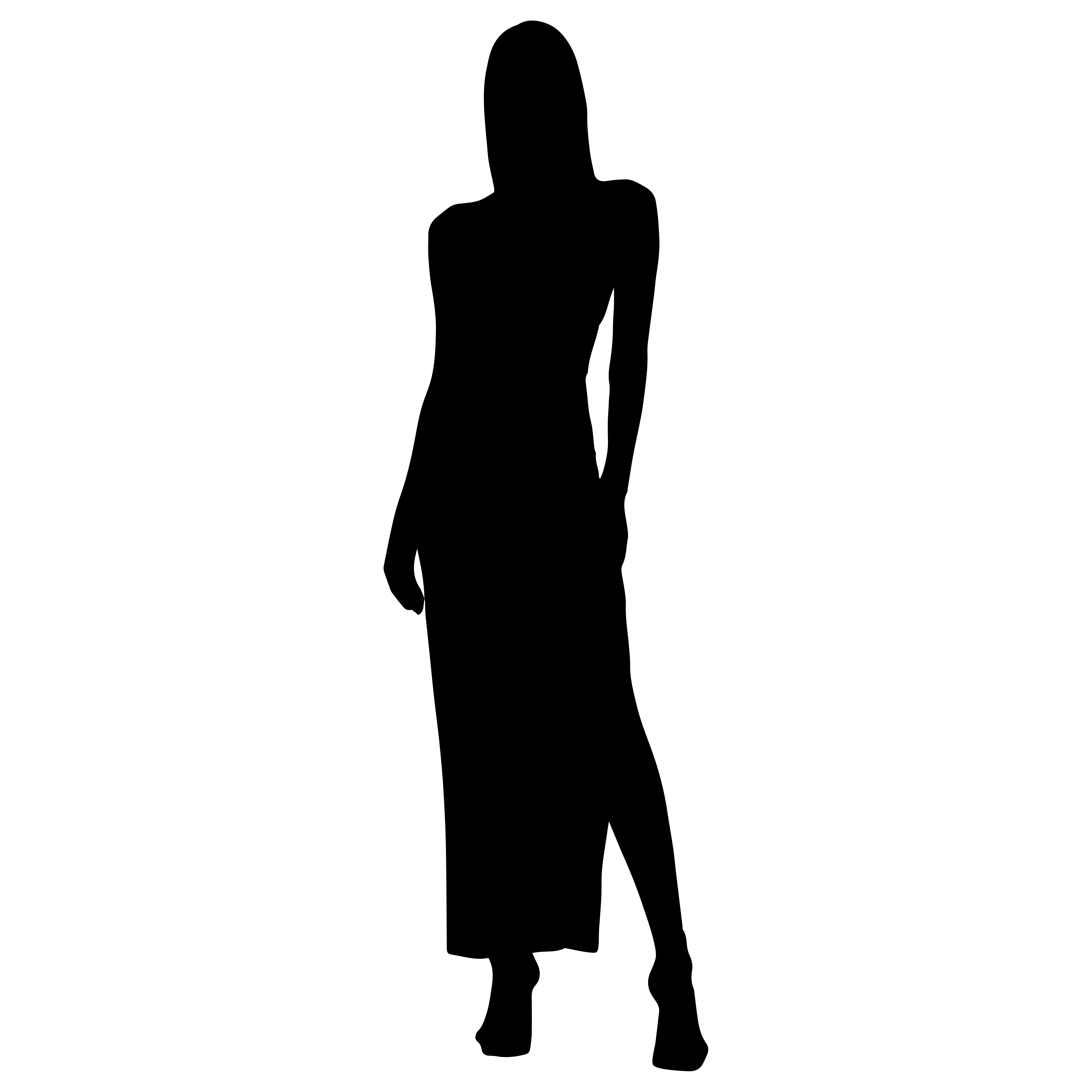 Charming woman silhouette image.