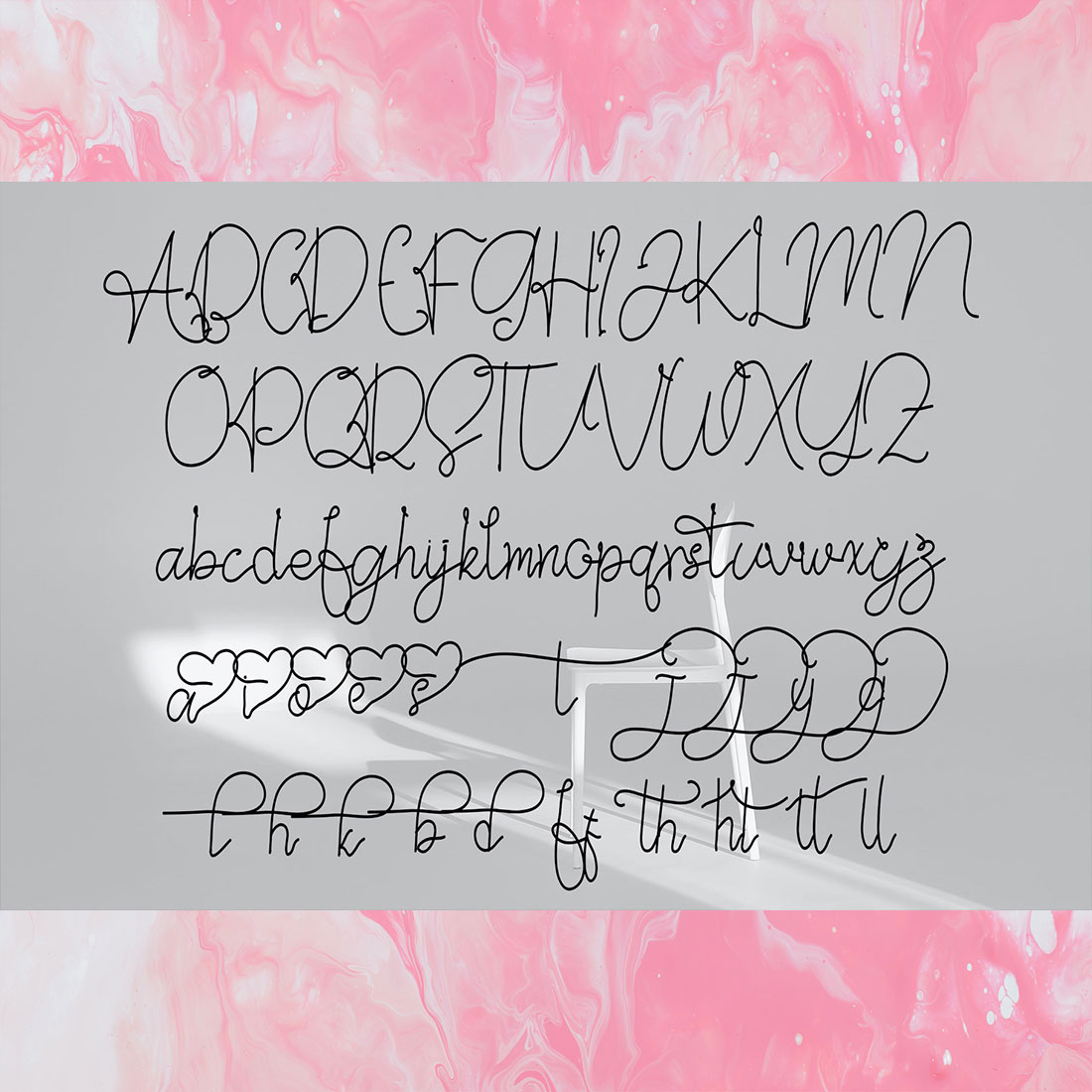 Font Vanthak Krak Script Signature Design preview image.