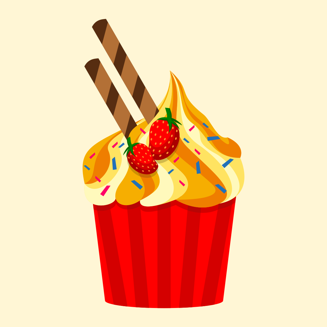 Muffin Vector Graphic Illustration preview image.
