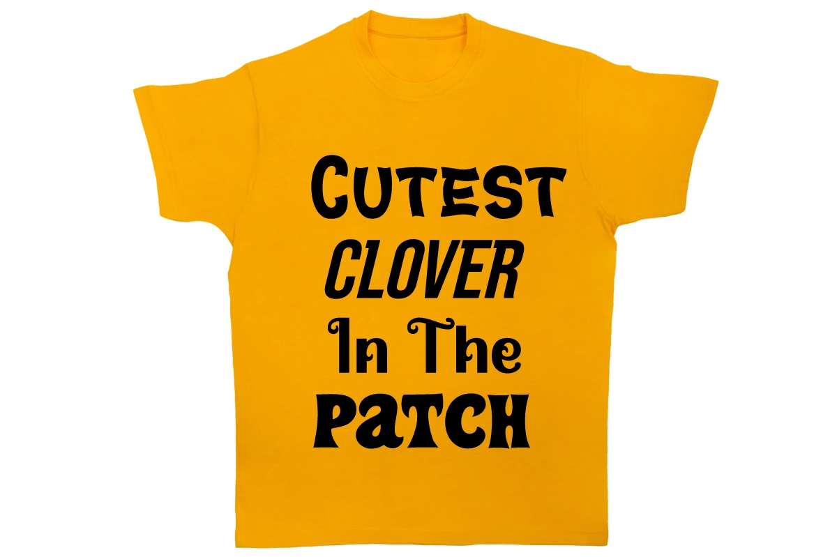 T-shirt Cutest Clover in the Patch Design Bundle preview image.