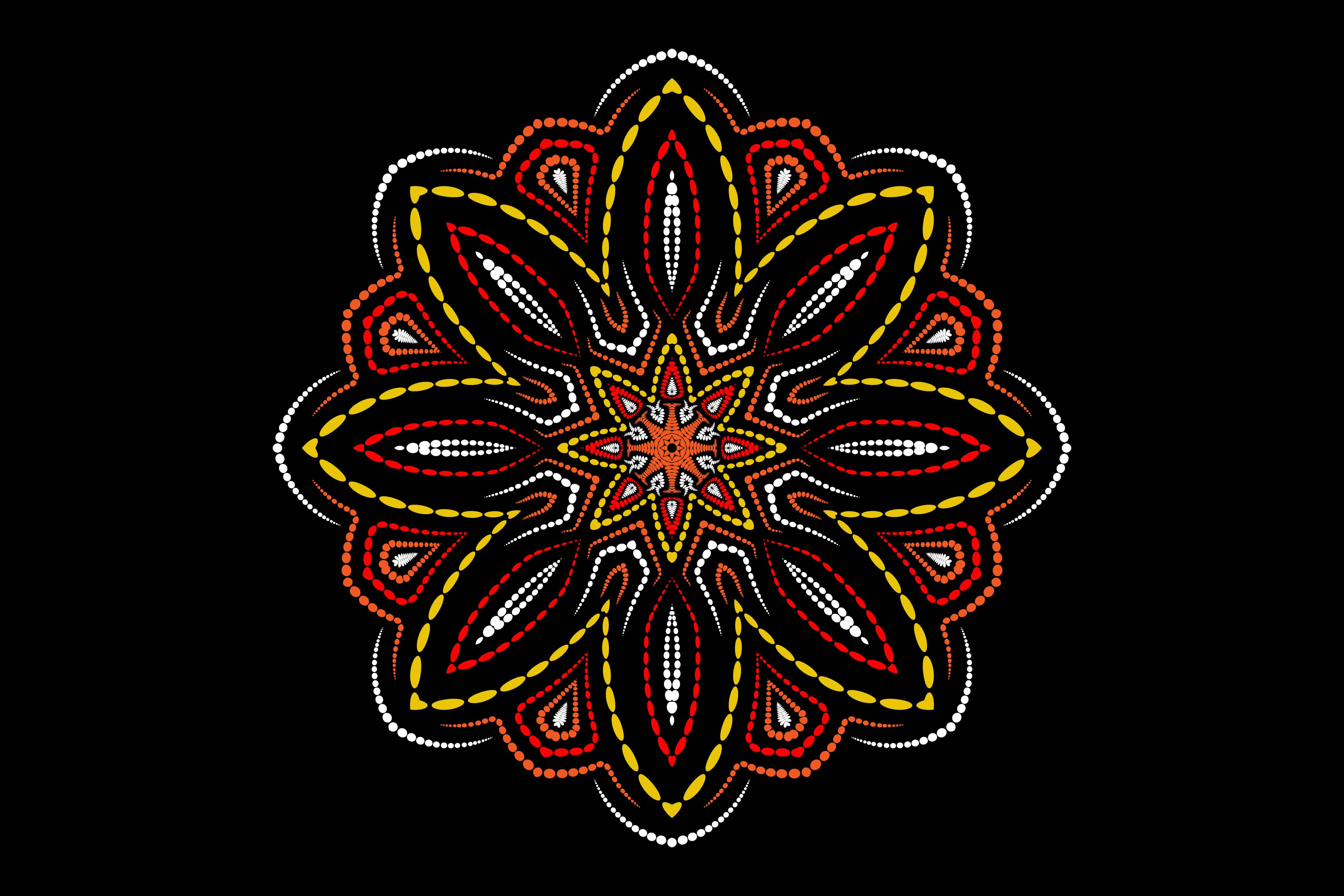 Creative mandala with soft petals.