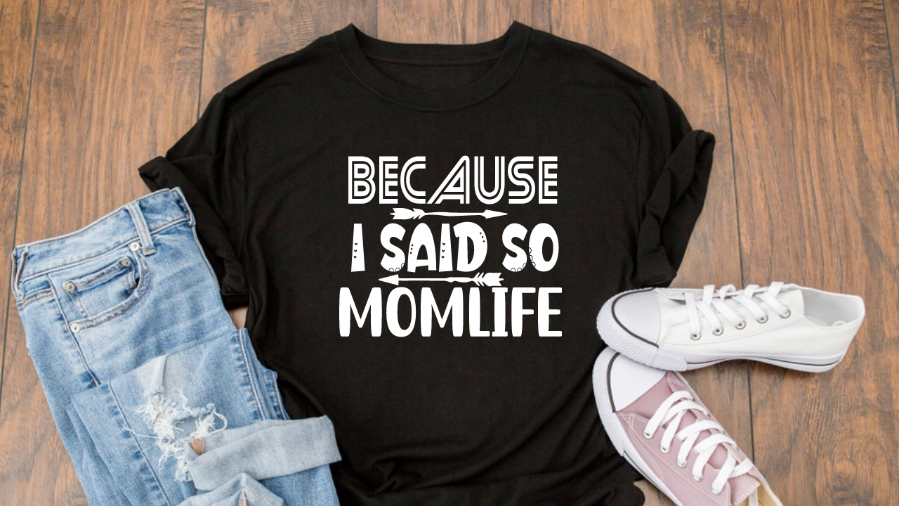 Momlife T-shirt Typography Design preview image.